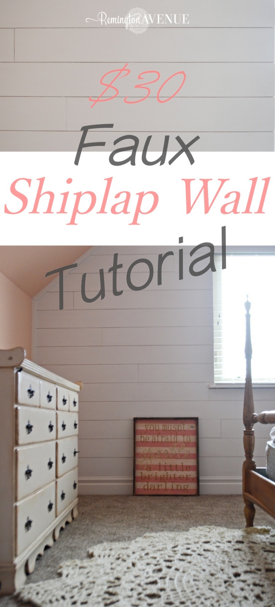 faux shiplap wall tutorial