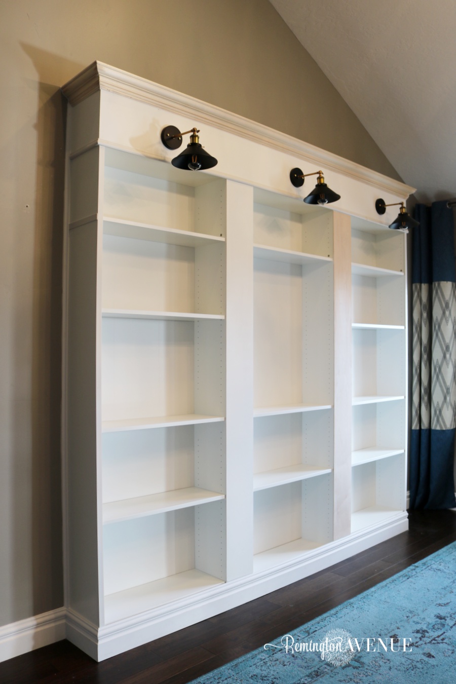 Ikea Billy Bookcase Library, Built In Bookcase Trim Ideas