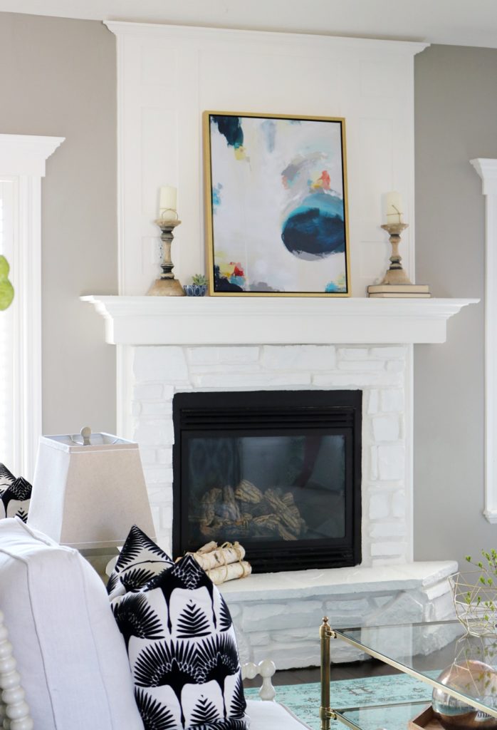 Bright White with a Pop of Color Living Room Reveal - Remington Avenue