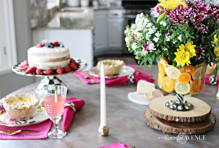 Floral and Citrus Summer Brunch Table