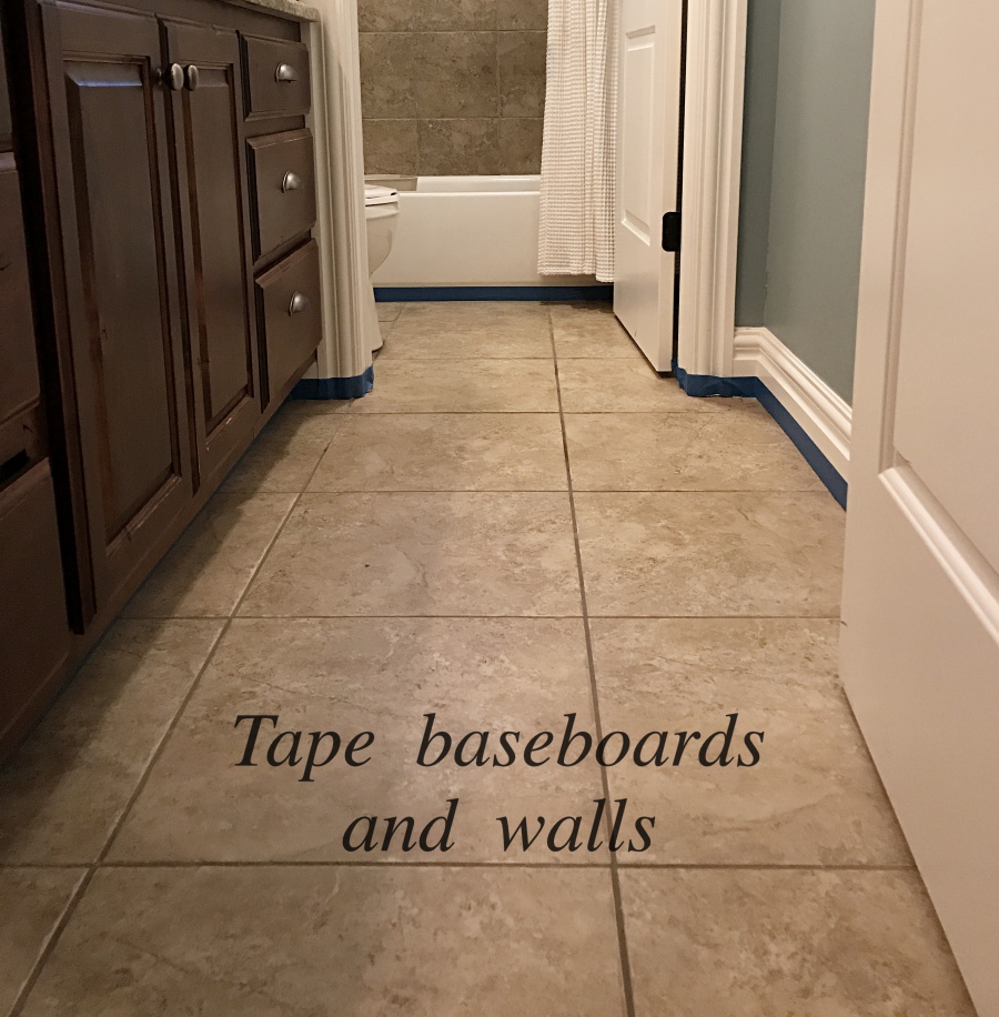 how to paint and stencil tile - prep