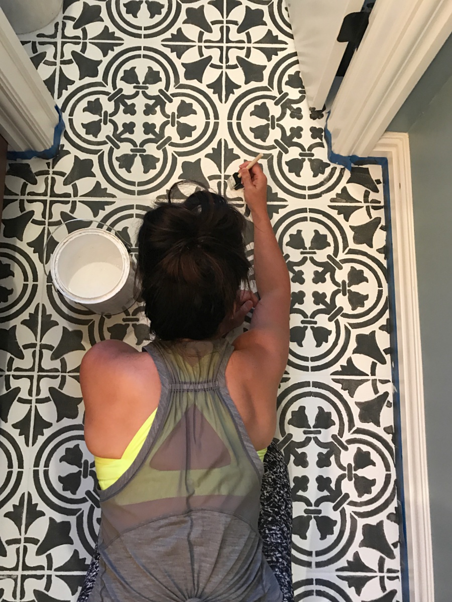 How to paint and stencil tile
