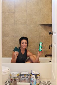 step by step tutorial - How to paint your shower tile