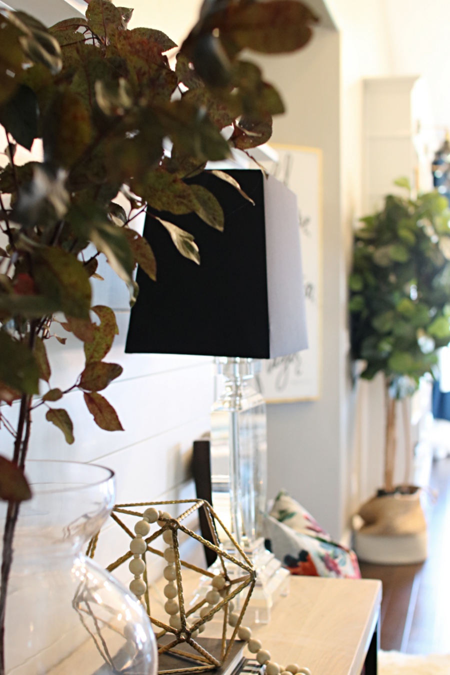 Shiplap Entry Way with Crown Molding Shelf Reveal - Remington Avenue