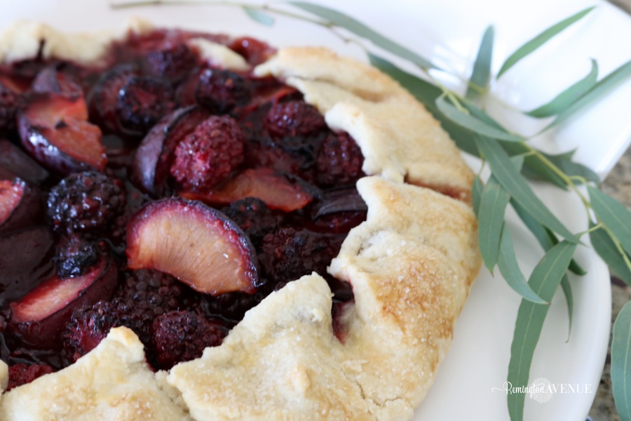 plum, blackberry rustic tart - fall recipes/ desserts
