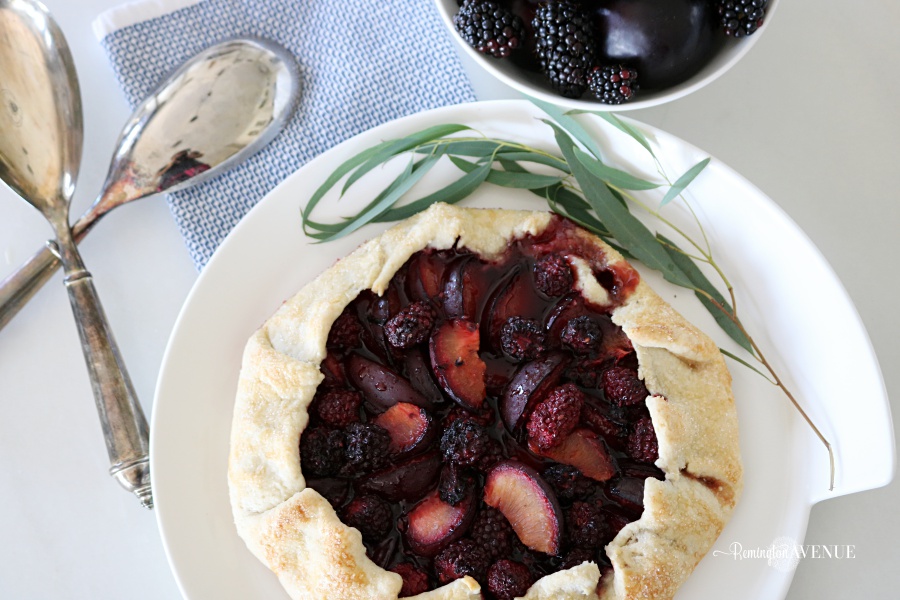 plum, blackberry rustic tart - fall recipes