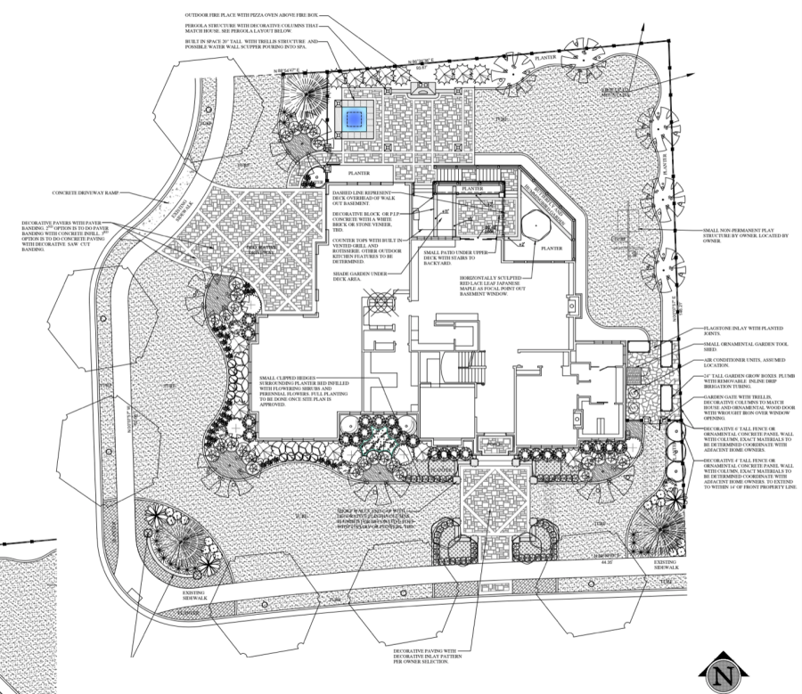 traditonal frech country garden design- yard plans