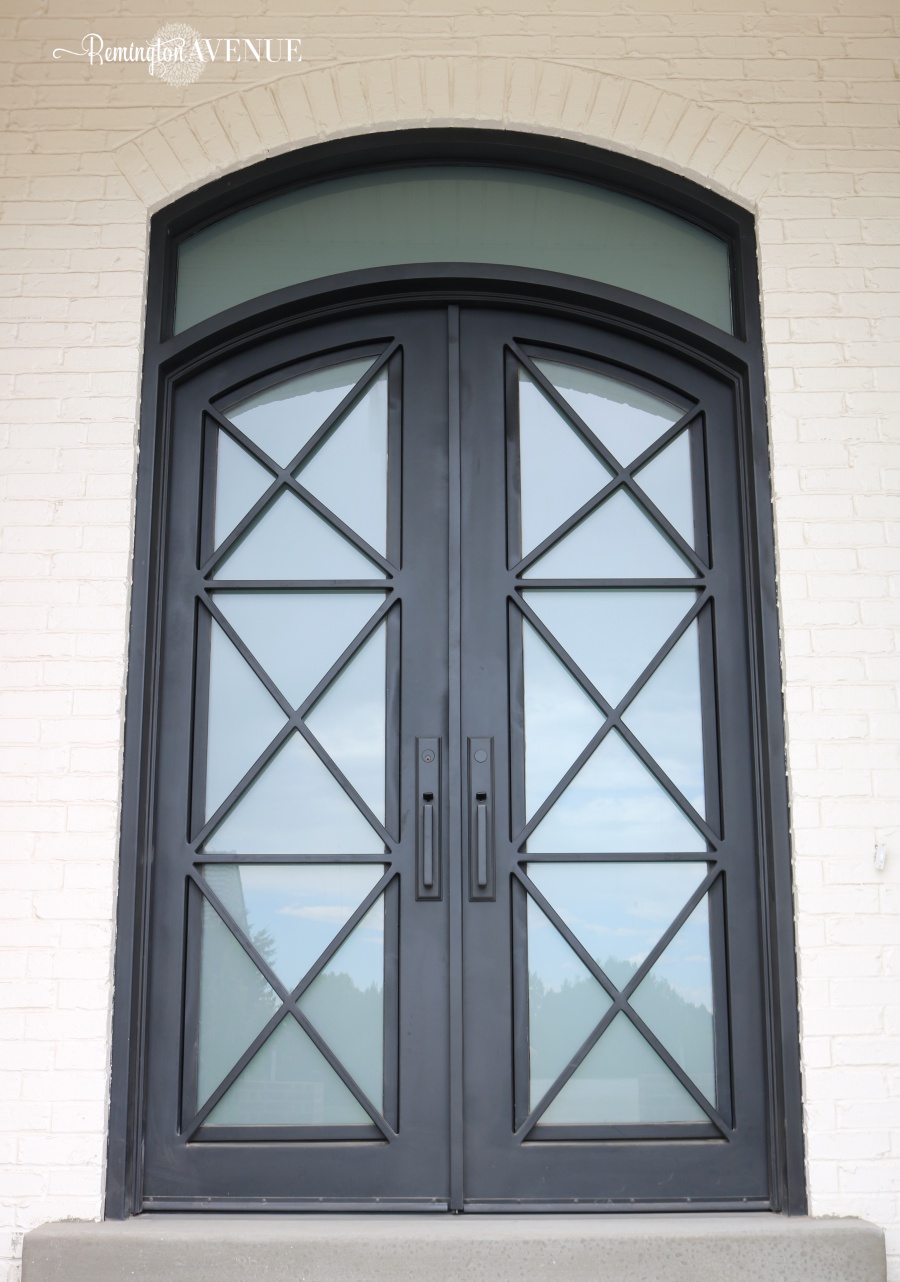 X detail Steel Front Door design 