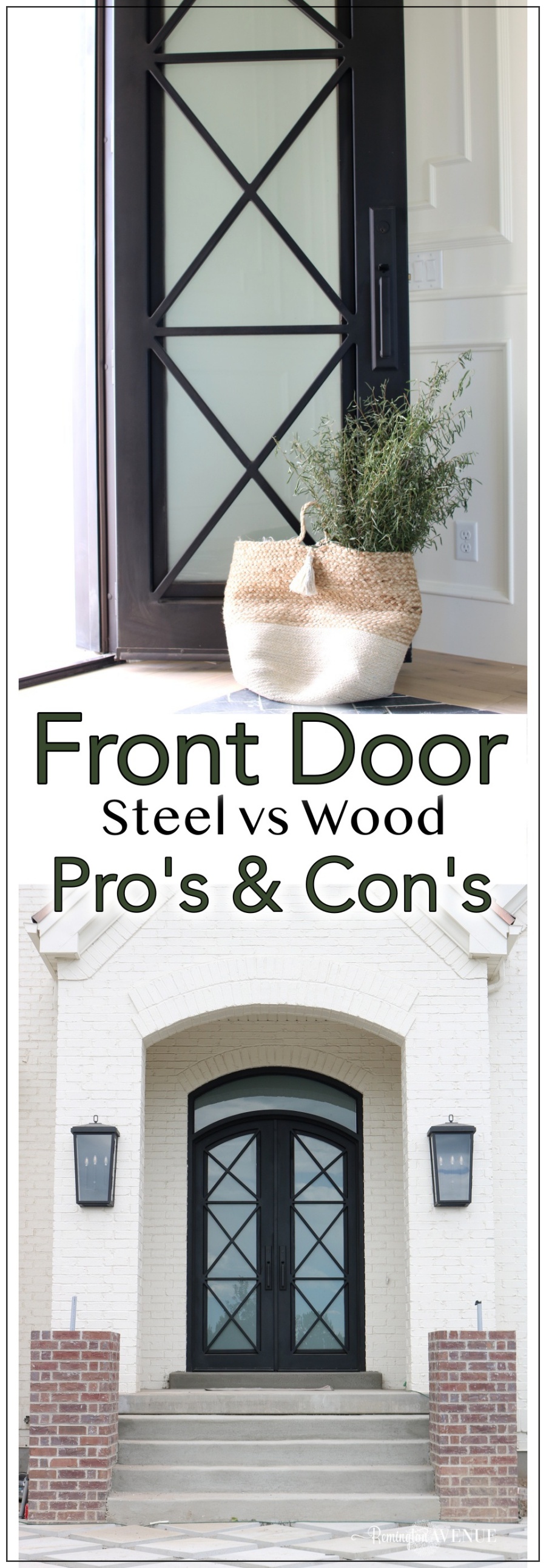 X detail Steel Front Door design- Steel vs Wood front doors