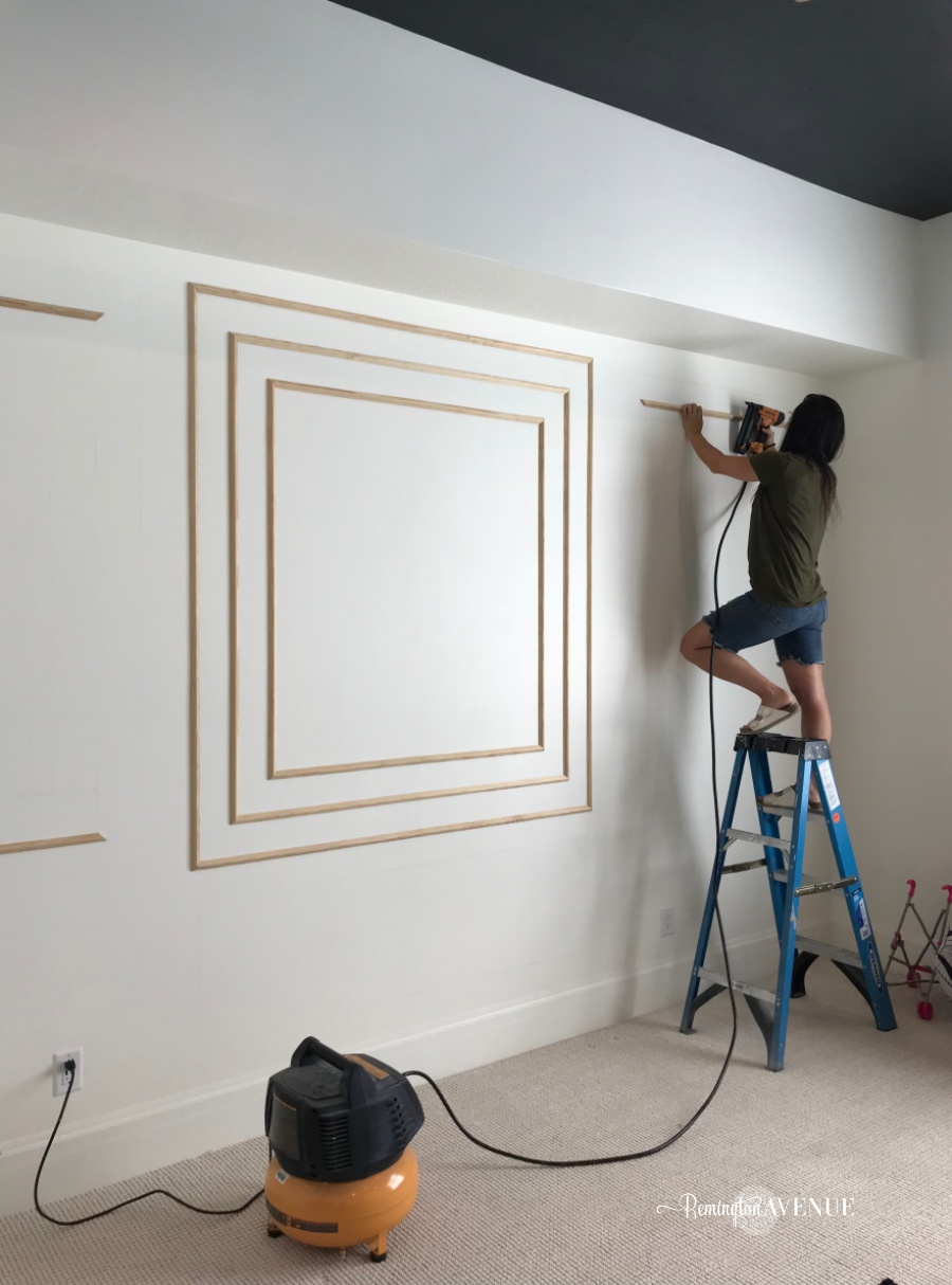 how to install modern wall molding