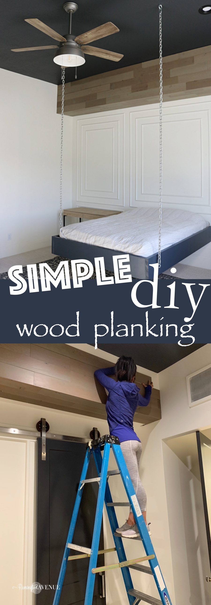 diy boys bedroom with wood accents - stikwood accent
