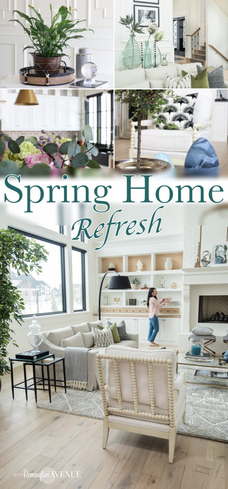 Spring Home Tour with fresh Greens - Remington Avenue