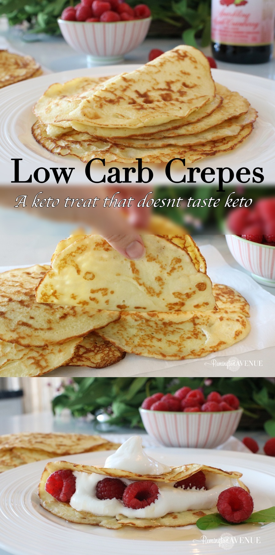 low carb cream cheese crepes