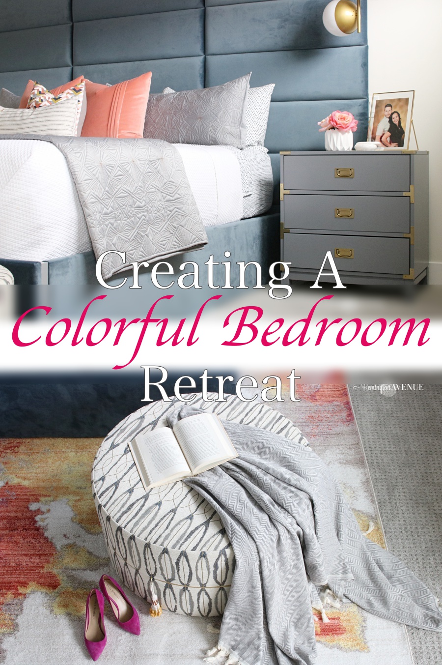 colorful bedroom retreat