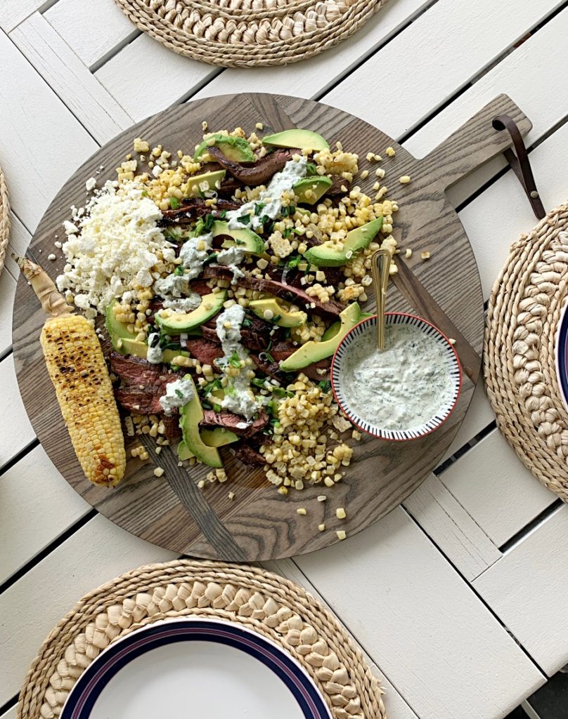 Grilled Flank Steak Charred Corn Avocado Salad Remington Avenue