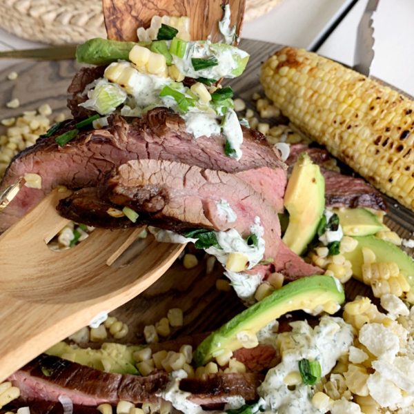 Grilled Flank Steak Charred Corn Avocado Salad Remington Avenue