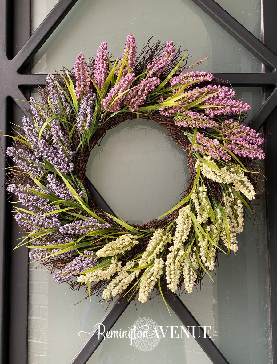 purple lavender spring wreath