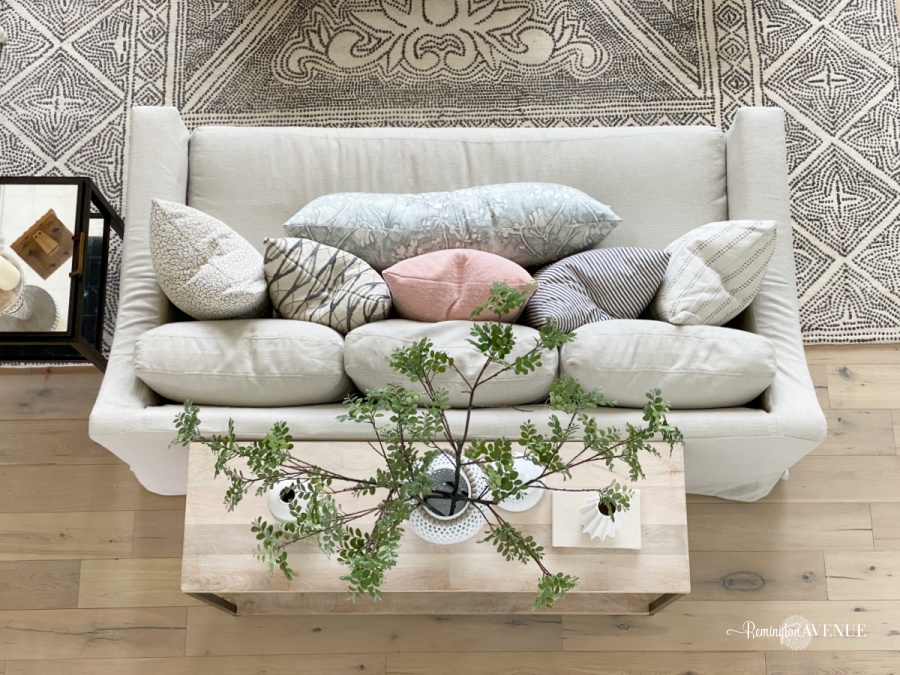 spring refresh with faux greenery