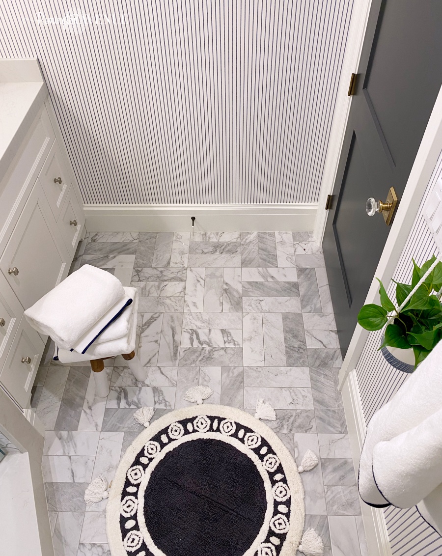 marble guest bathroom reveal