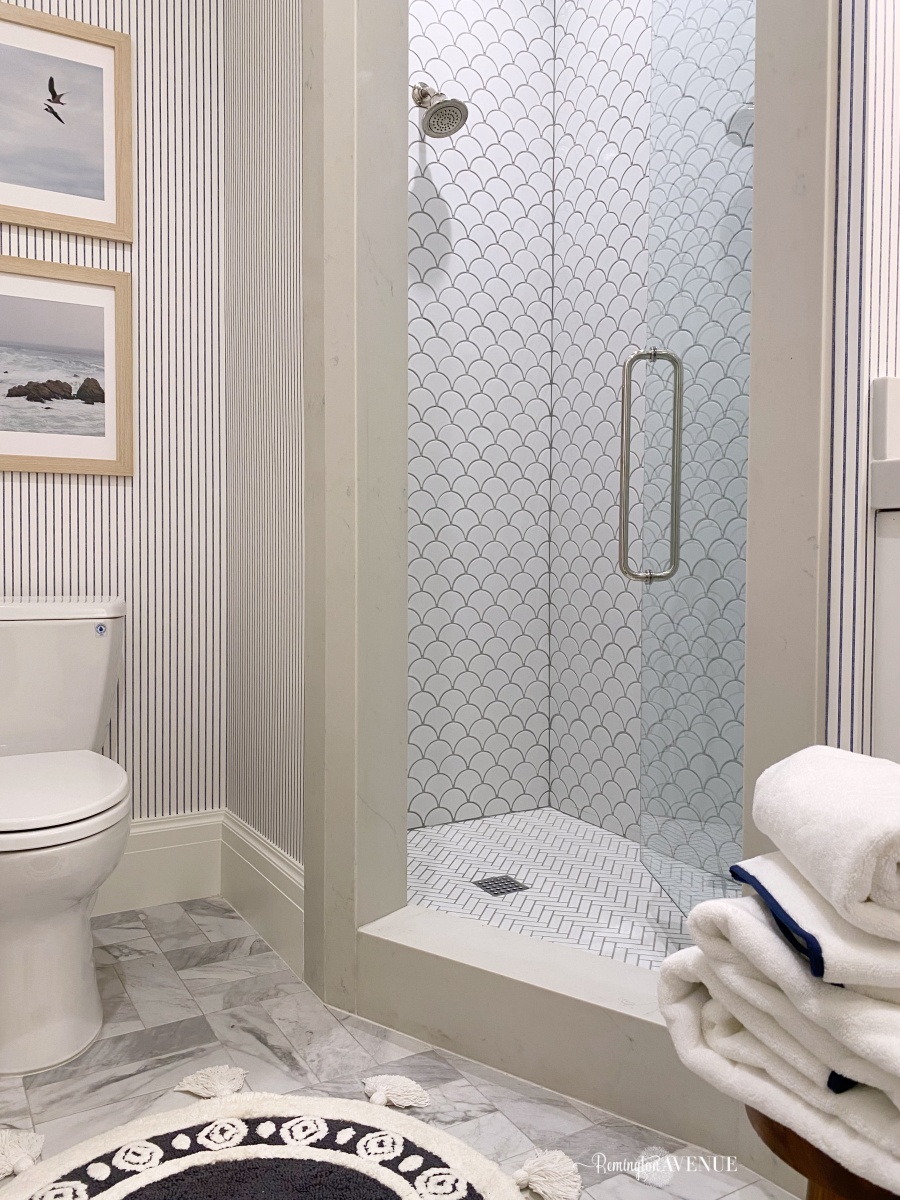 marble guest bathroom reveal