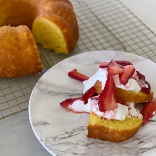 Strawberry Shortcake with Lemon Bundt Cake - Remington Avenue