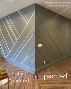 asymmetrical feature wall design