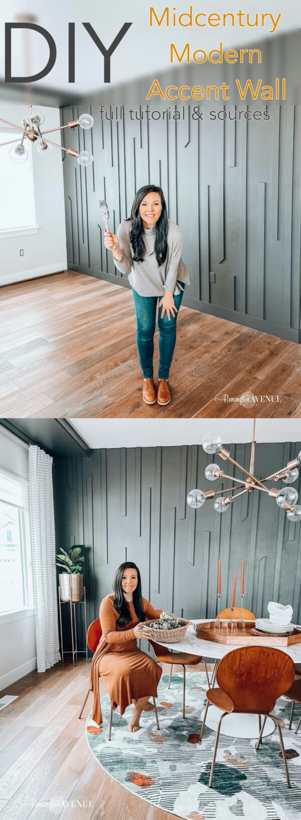 DIY Modern MidCentury Accent Wall - Remington Avenue