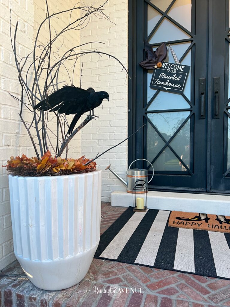 spooky halloween front porch