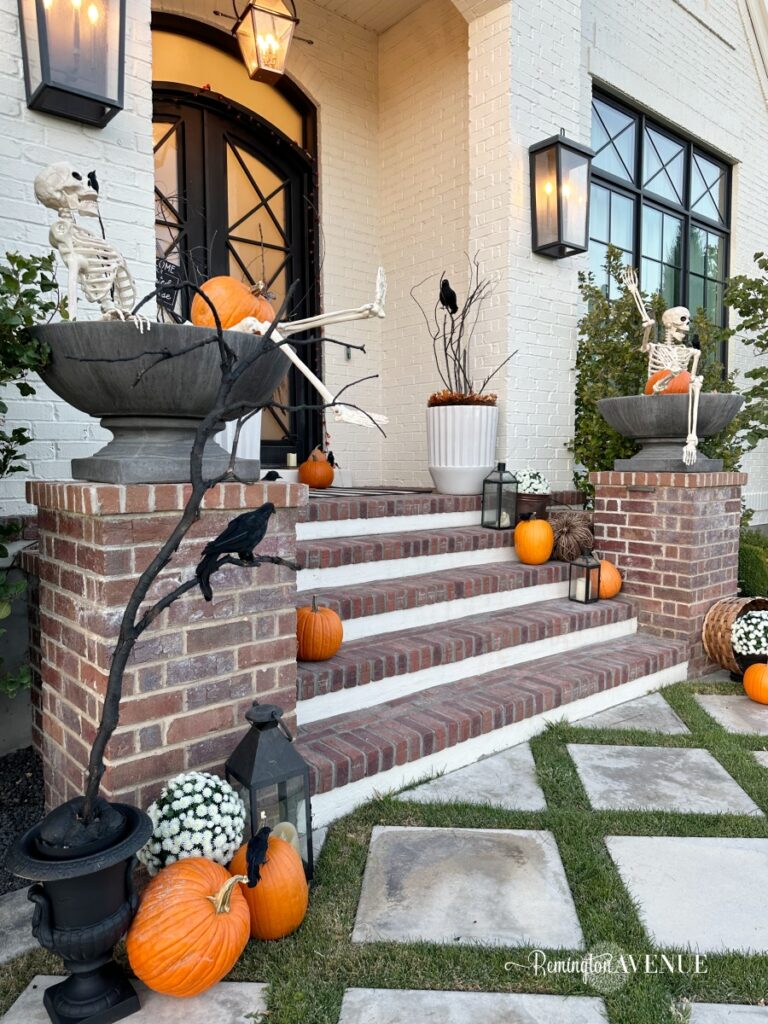 spooky cute halloween porch