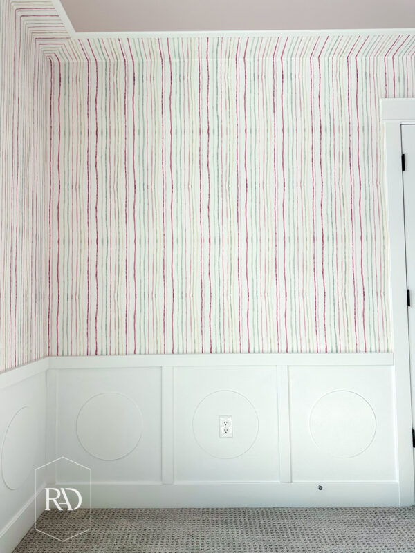 Art Deco Wainscoting and Striped Wallpaper - Remington Avenue