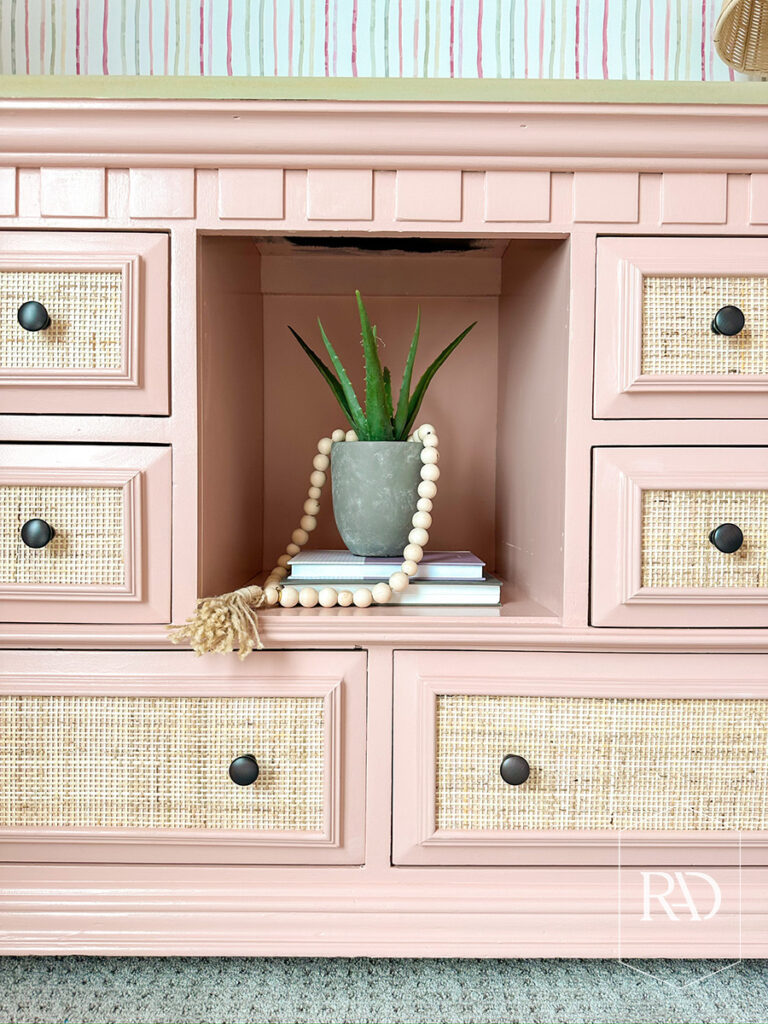DIY Vintage Dresser Flip with Cane Detail - Remington Avenue